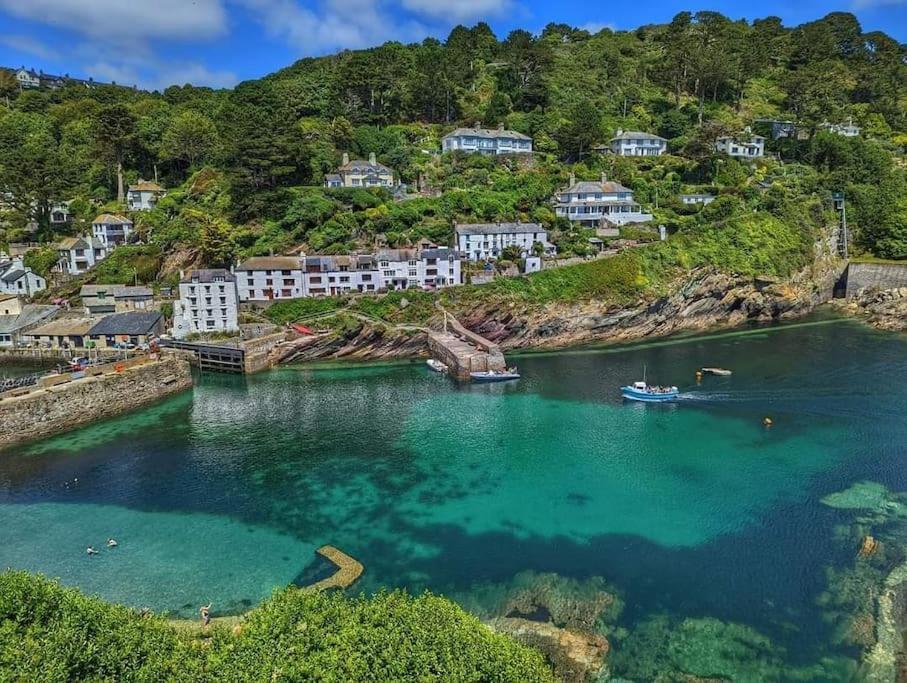 Bijou Coastal Apartment In Polperro With Hot Tub Onsite Parking Downhill Walk To Village Екстер'єр фото